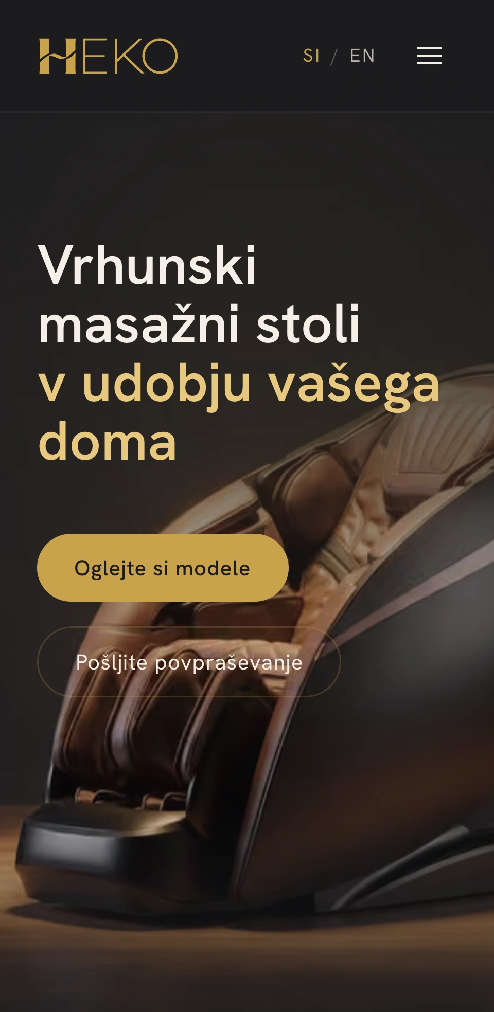 Prenovljena stran HEKO na telefonu